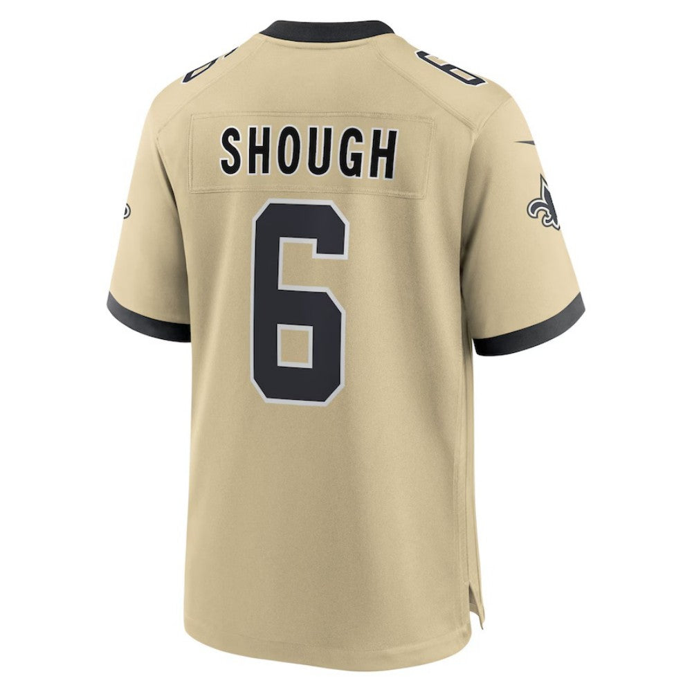 NO.Saints #6 Tyler Shough Gold Alternate Game Stitched Football Jersey