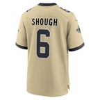 NO.Saints #6 Tyler Shough Gold Alternate Game Stitched Football Jersey