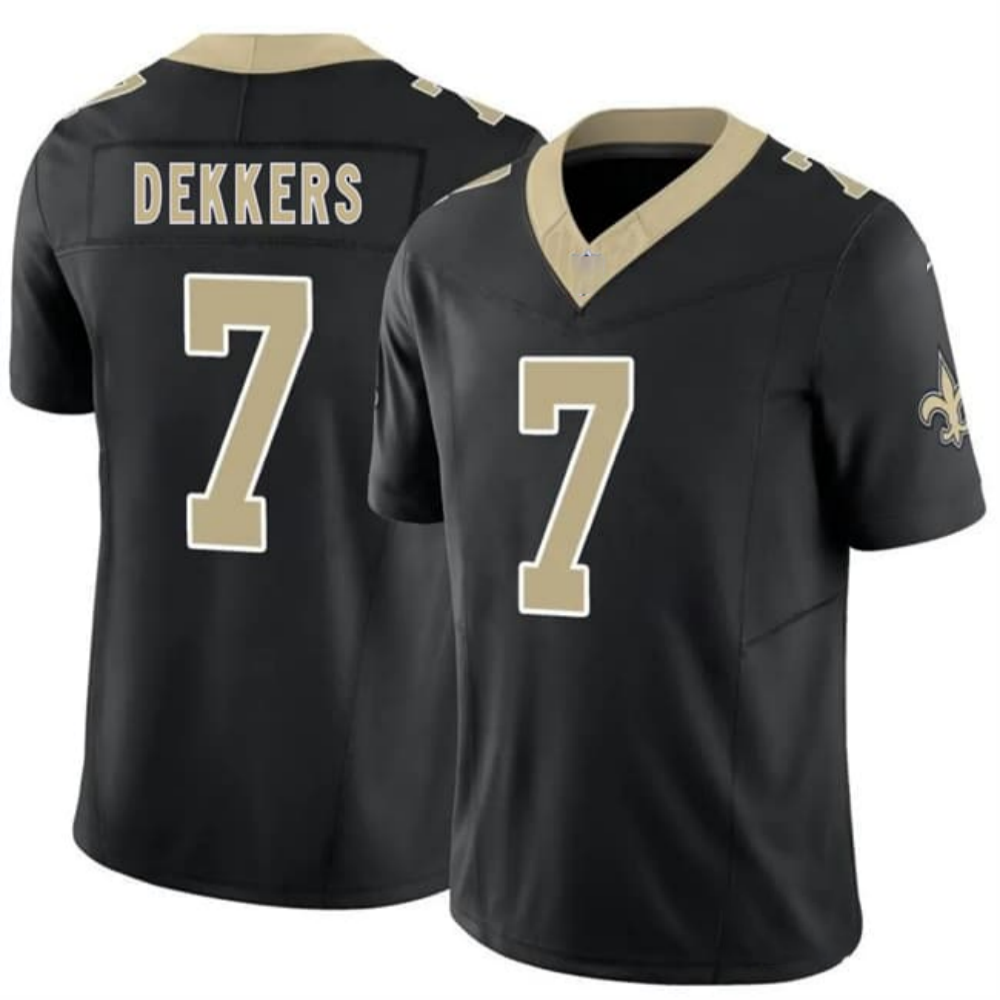 NO.Saints #7 Hunter Dekkers Black Vapor F.U.S.E. Limited Football Stitched Jersey