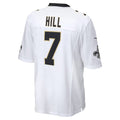 NO.Saints #7 Taysom Hill White Game Stitched Football Jersey
