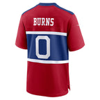 NY.Giants #0 Brian Burns Century Red Alternate Game Football Jersey