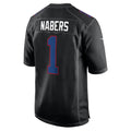 NY.Giants #1 Malik Nabers Carbon Black Fashion Football Jersey