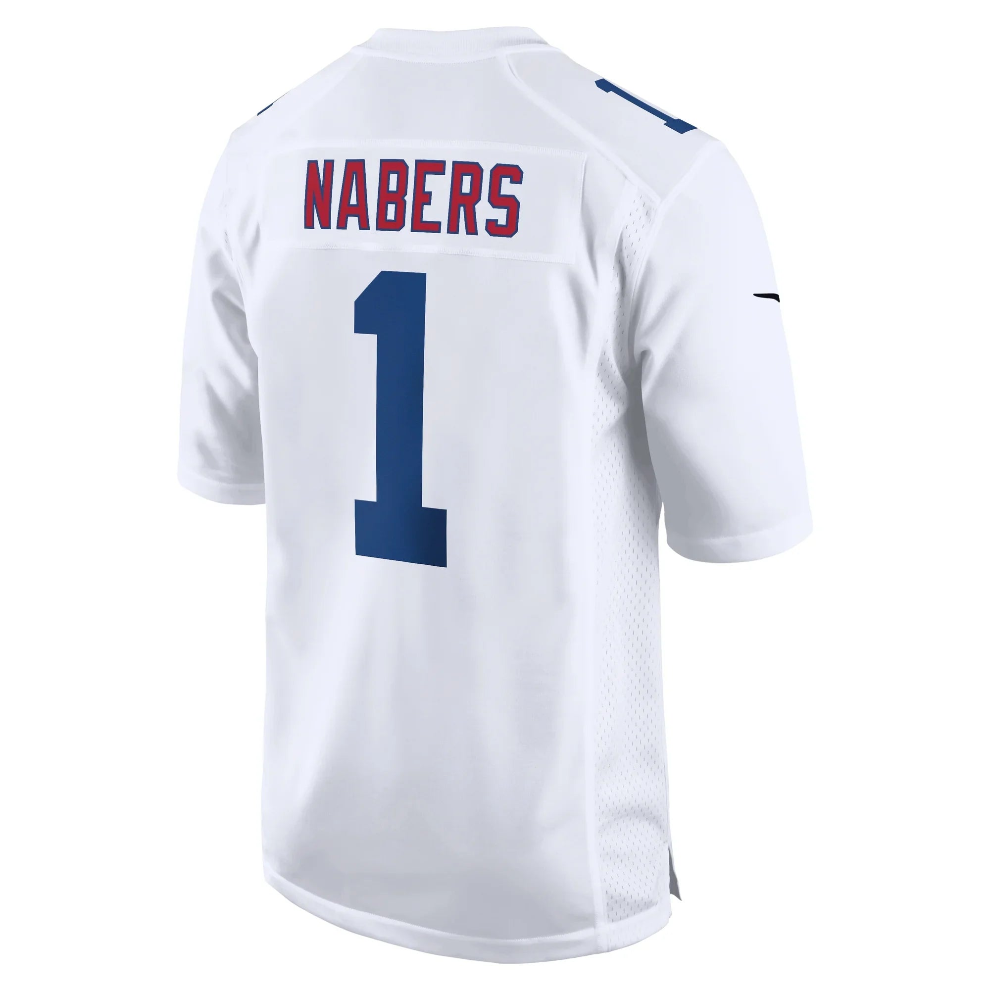 NY.Giants #1 Malik Nabers Tundra White Fashion Football Jersey