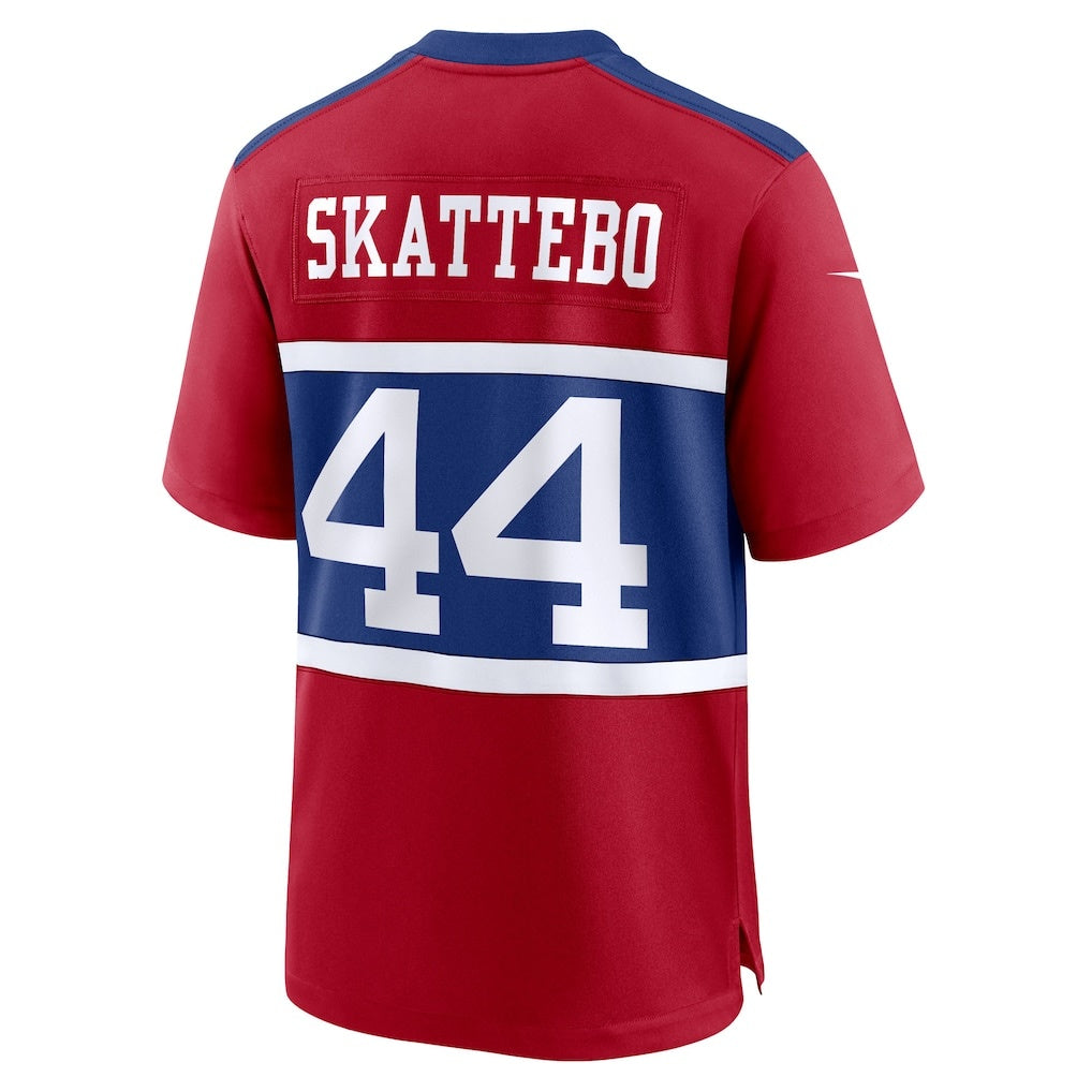 NY.Giants #44 Cam Skattebo Red Alternate Century Red Game Football Jersey
