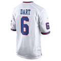 NY.Giants #6 Jaxson Dart Alternate Vintage White Game Football Jersey - White