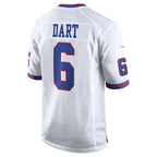 NY.Giants #6 Jaxson Dart Alternate Vintage White Game Football Jersey - White