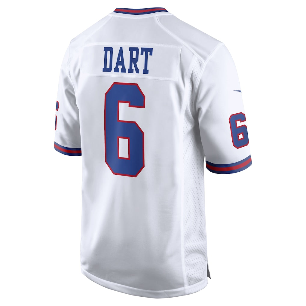 NY.Giants #6 Jaxson Dart Alternate Vintage White Game Football Jersey - White