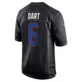 NY.Giants #6 Jaxson Dart Carbon Black Fashion Game Football Jersey