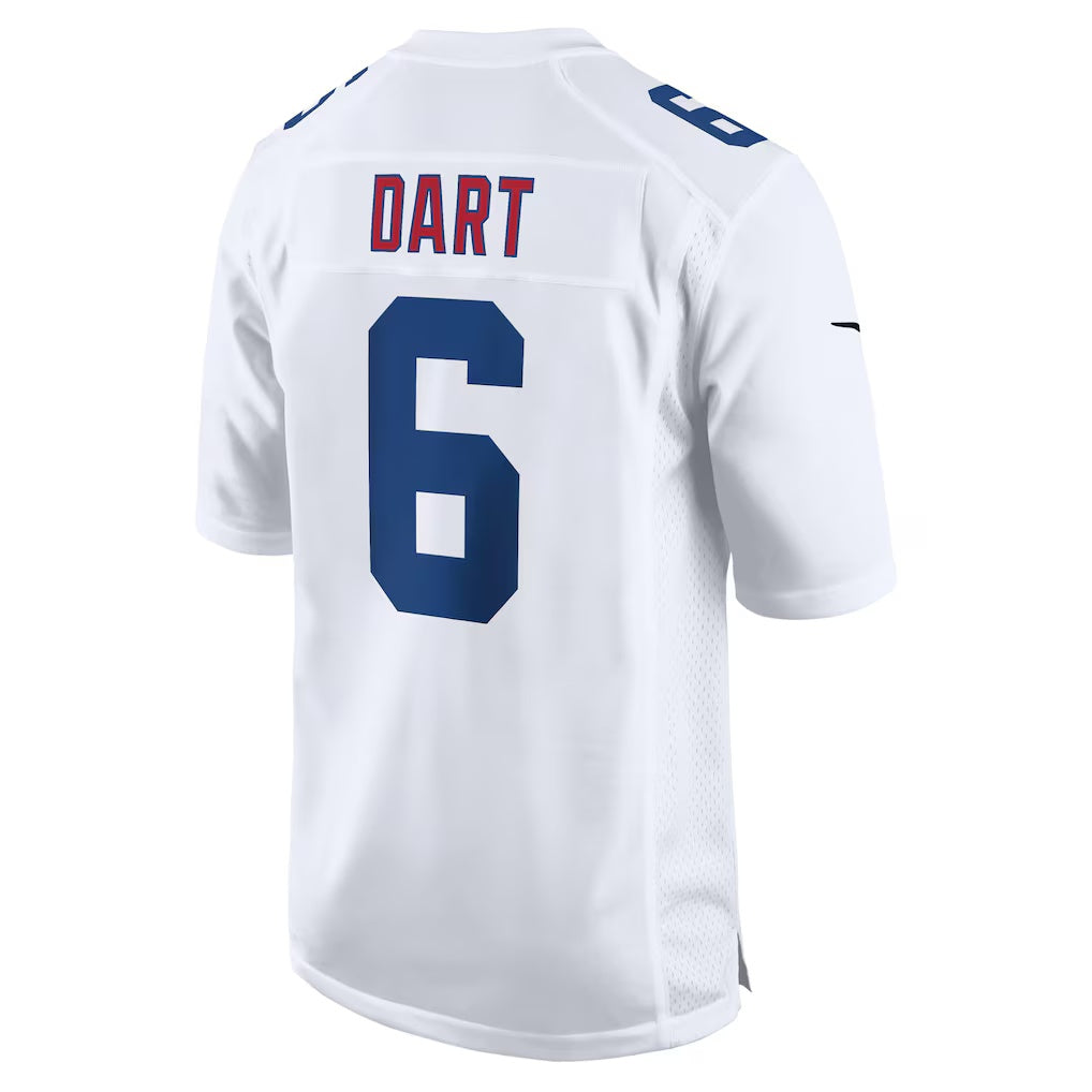 NY.Giants #6 Jaxson Dart Tundra White Fashion Game Football Jersey