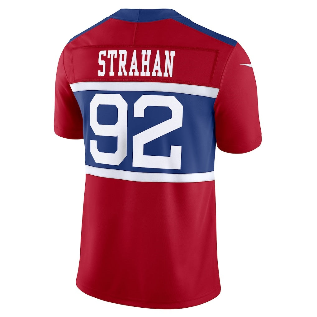 NY.Giants #92 Michael Strahan Century Red Alternate Vapor F.U.S.E. Retired Player Limited Football Jersey