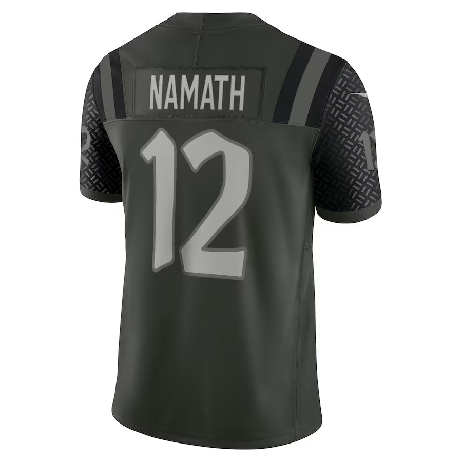 NY.Jets #12 Joe Namath 2025 Rivalries Collection Retired Player Limited Jersey - Gotham Green
