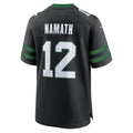 NY.Jets #12 Joe Namath Legacy Black Alternate Retired Player Game Football Jersey