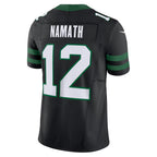NY.Jets #12 Joe Namath Legacy Black Alternate Vapor F.U.S.E. Limited Football Jersey