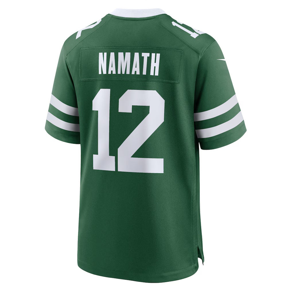 NY.Jets #12 Joe Namath Legacy Green Game Football Jersey