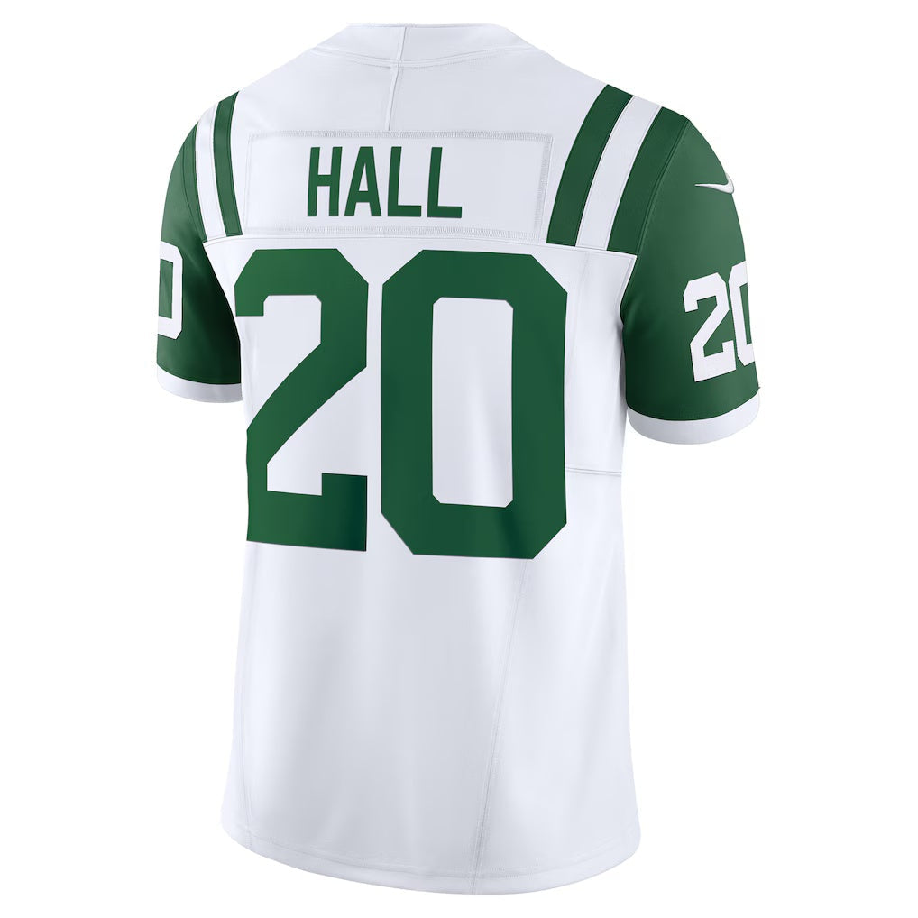 NY.Jets #20 Breece Hall White Classic Alternate Vapor F.U.S.E. Limited Football Jersey