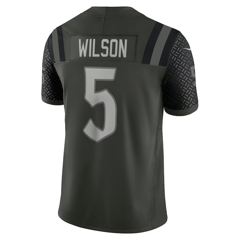 NY.Jets #5 Garrett Wilson Gotham Green 2025 Rivalries Collection Limited Football Jersey