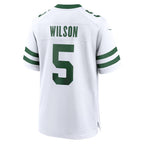NY.Jets #5 Garrett Wilson Legacy White Game Football Jersey