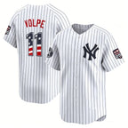 New York Yankees #11 Anthony Volpe White USA 250 Fourth of July Limited Baseball Stitched Jersey