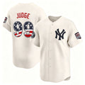New York Yankees #99 Aaron Judge Cream USA 250 Fourth of July Limited Baseball Stitched Jersey