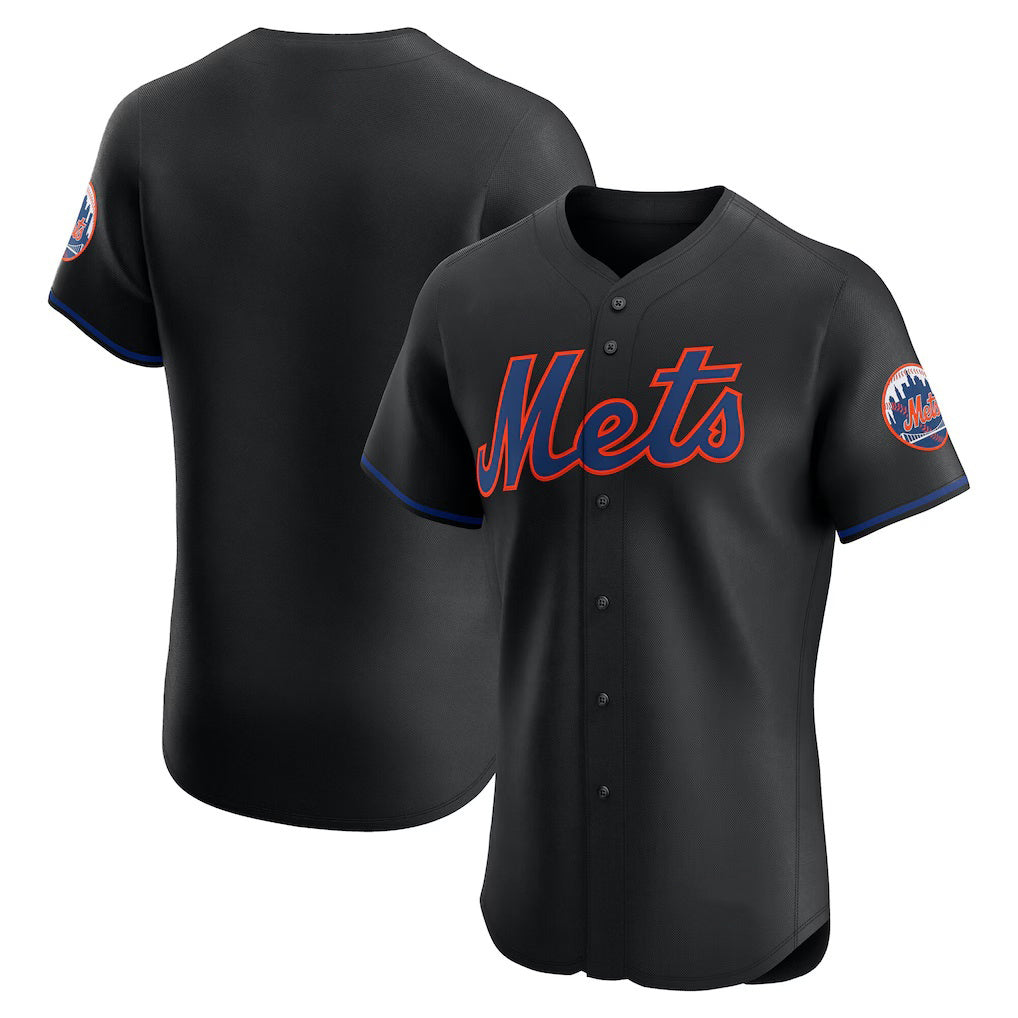 New York Mets Black Alternate Elite Baseball Jersey