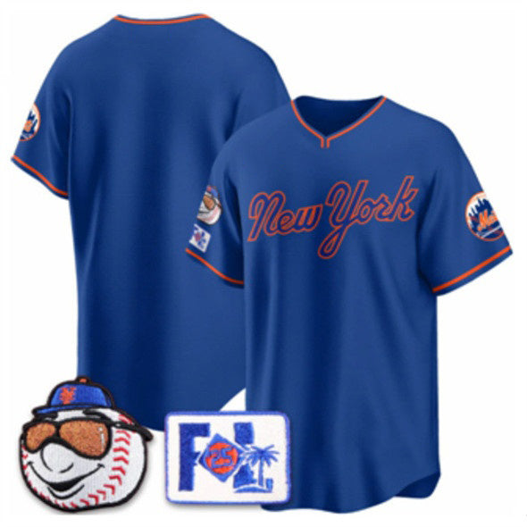 New York Mets Blank Royal 2025 Spring Training Stitched Baseball Jersey