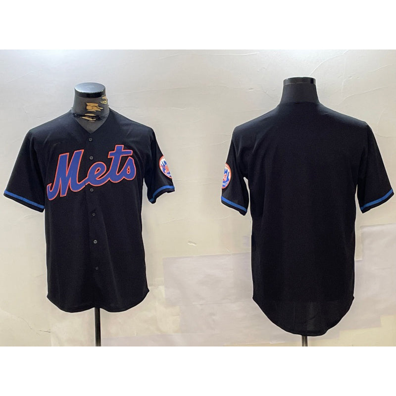 New York Mets Team Big Logo Graphite 2024 City Connect Limited Stitched Baseball Jersey