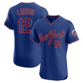 New York Mets #12 Francisco Lindor Royal Alternate 2 Elite Baseball Jersey
