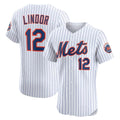 New York Mets #12 Francisco Lindor White Home Elite Player Baseball Jersey