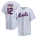 New York Mets #12 Francisco Lindor White Home Replica Player Baseball Jersey