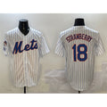 New York Mets #18 Darryl Strawberry White 2025 Spring Training Cool Base Stitched Baseball Jersey