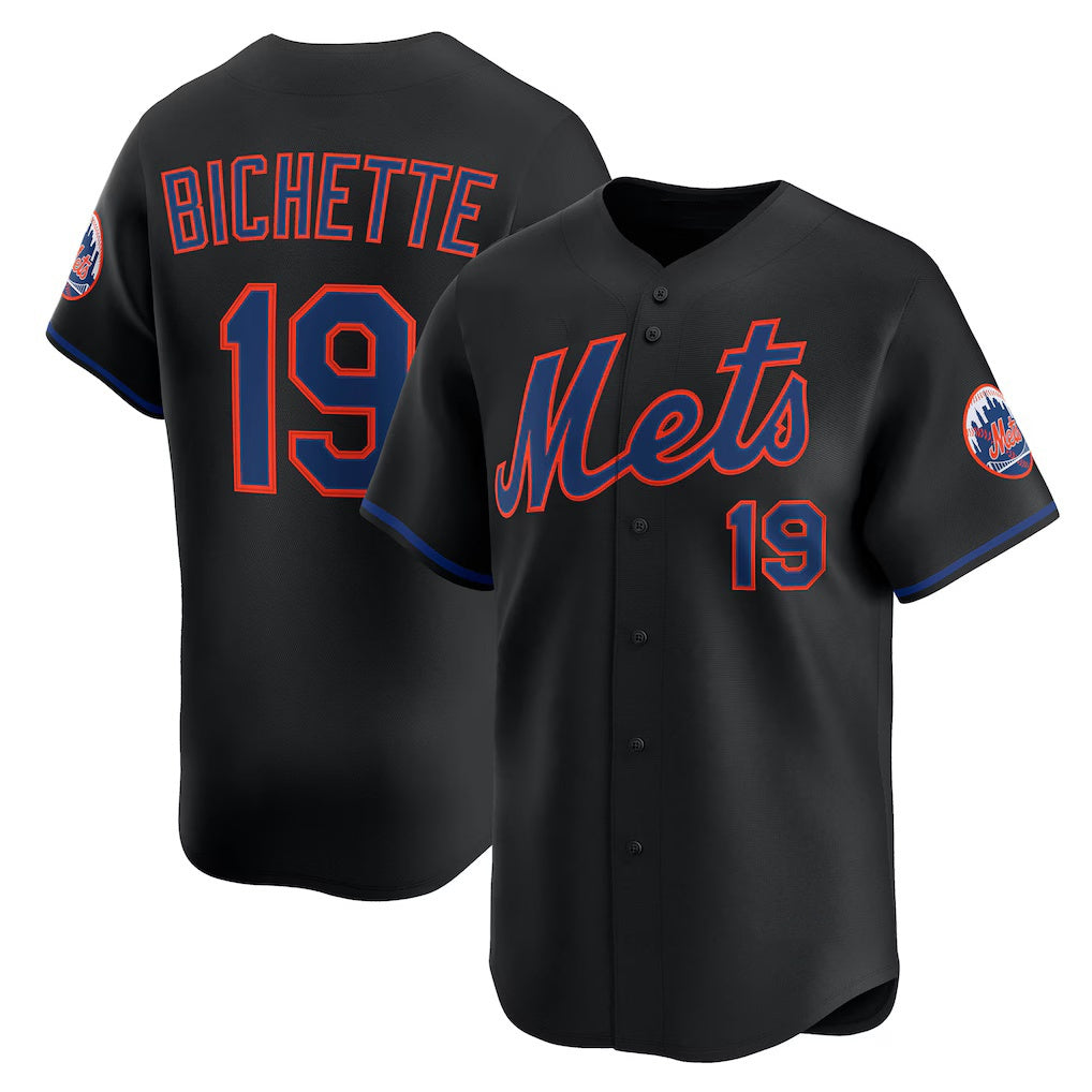 New York Mets #19 Bo Bichette Black Alternate Limited Baseball Jersey