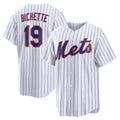 New York Mets #19 Bo Bichette White Home Replica Baseball Jersey