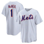 New York Mets #1 Jeff McNeil White Home Replica Player Baseball jersey