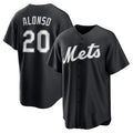 New York Mets #20 Pete Alonso Black Replica Player Baseball Jersey