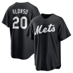 New York Mets #20 Pete Alonso Black Replica Player Baseball Jersey