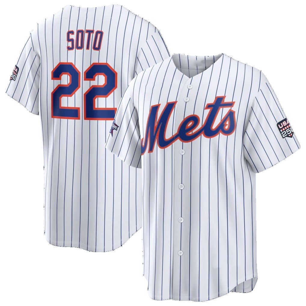 New York Mets #22 Juan Soto 2026 All-Star Game White Replica Baseball Jersey