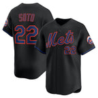 New York Mets #22 Juan Soto Black Alternate Limited Player Baseball Jersey