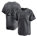 New York Mets #22 Juan Soto Graphite 2024 City Connect Limited Stitched Baseball Jersey
