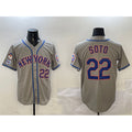 New York Mets #22 Juan Soto Grey 2025 Spring Training Alternate Limited Stitched Baseball Jersey