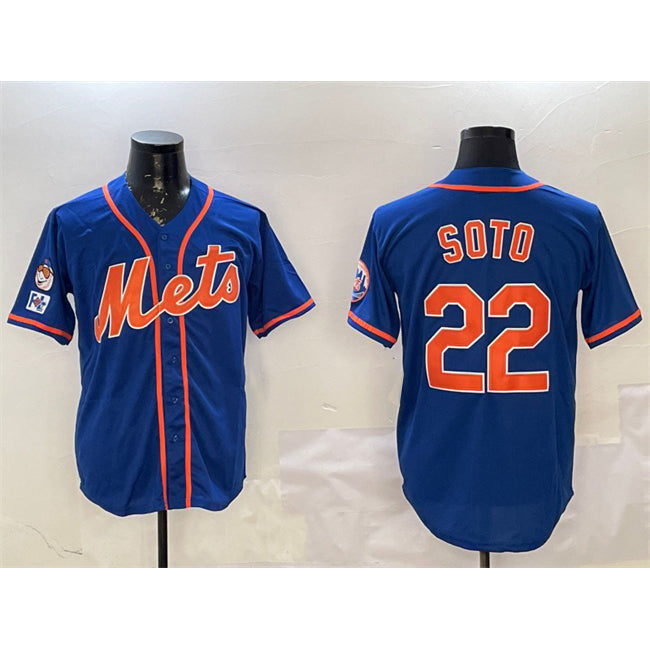 New York Mets #22 Juan Soto Royal 2025 Spring Training Alternate Limited Stitched Baseball Jersey