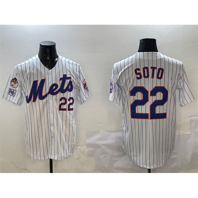 New York Mets #22 Juan Soto White 2025 Spring Training Home Limited Stitched Baseball Jersey