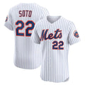 New York Mets #22 Juan Soto White Home Elite Baseball Jersey