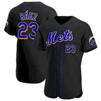 New York Mets #23 Javier Baez Black Anthentic Baseball Jersey