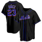 New York Mets #23 Javier Baez Black Replica Baseball Jersey