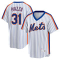 New York Mets #31 Mike Piazza White Home Cooperstown Collection Player Baseball Jersey