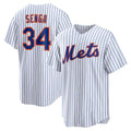 New York Mets #34 Kodai Senga White-Royal Home Replica Player Baseball Jersey