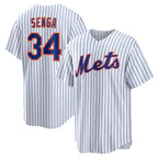 New York Mets #34 Kodai Senga White-Royal Home Replica Player Baseball Jersey