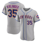 New York Mets #35 Justin Verlander Gray Flex Base Stitched Baseball Jersey