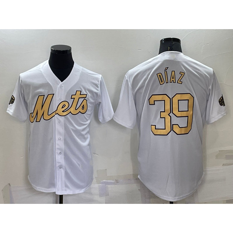 New York Mets #39 Edwin Diaz White 2022 All Star Stitched Cool Baseball Jersey
