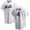New York Mets #4 Francisco álvarez White Cool Base Stitched Baseball jersey